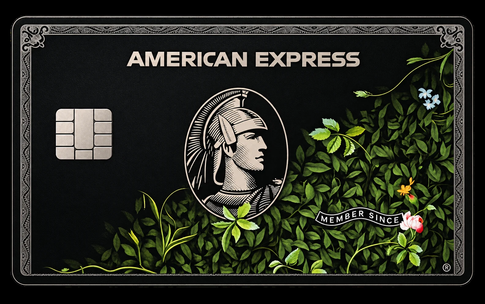 Amex Floral Black card skin